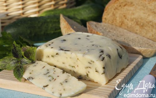 Рецепт Домашний сыр с базиликом