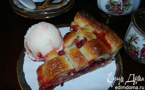 Рецепт Клубнично-ревеневый пирог (Strawberry Rhubarb Pie)