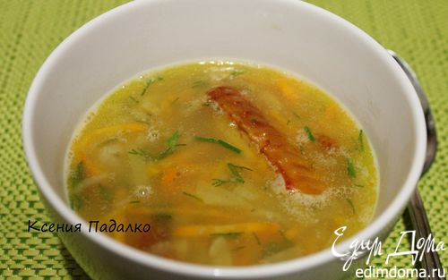 Рецепт Гороховый суп с копчеными крылышками