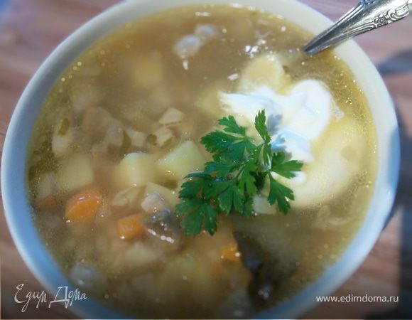 Быстрый суп из свежих шампиньонов, картофеля и моркови