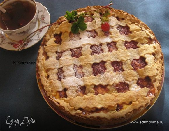 Песочный пирог с творогом и ягодами, пошаговый рецепт с фото на ккал