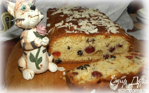 Рецепт Кекс с вяленой вишней, арахисом и шоколадом