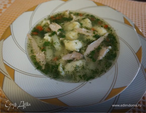 Ингредиенты для «Куриный суп с галушками из манки»: