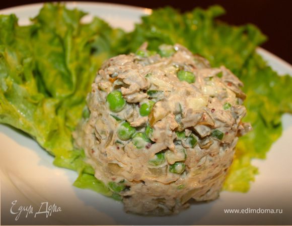 Салат из говяжьей печени — рецепт с фото пошагово