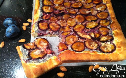 Рецепт Сливовый пирог с маковой начинкой