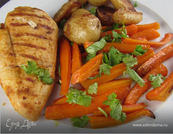 Простые гарниры: морковка с хвостиком на меду