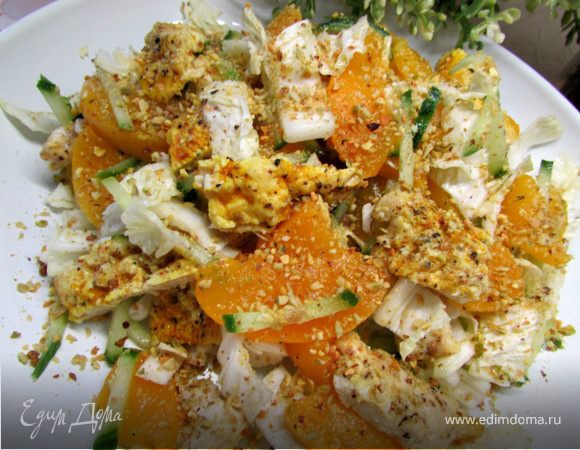 Как приготовить салат с пекинской капустой, курицей и апельсинами
