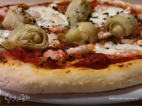 Пицца "Посейдон" с артишоками и креветками