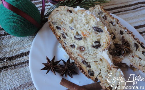Рецепт Рождественский штоллен с грецким орехом
