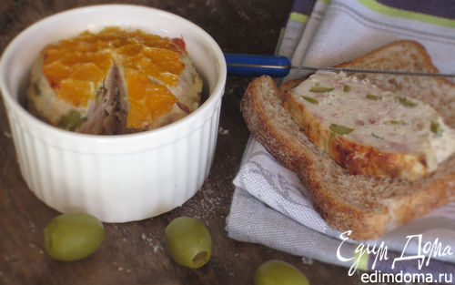 Рецепт Куриный паштет с оливками и апельсинами