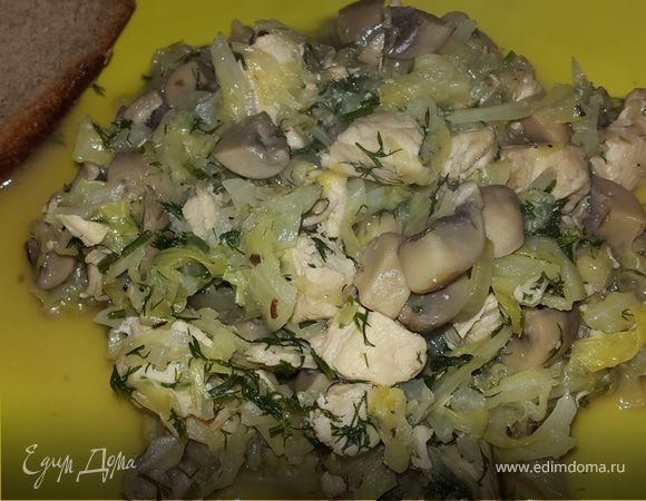 Пошаговый рецепт тушёной капусты с куриным филе с фото за мин, автор Ольга Ложкина - бородино-молодежка.рф