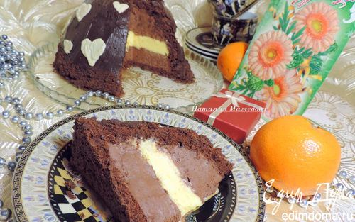 Рецепт Цукотто (торт-купол) с апельсиновым и шоколадным муссами