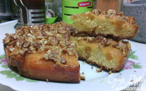 Рецепт Тыквенный пирог с лимонной заливкой и орехами