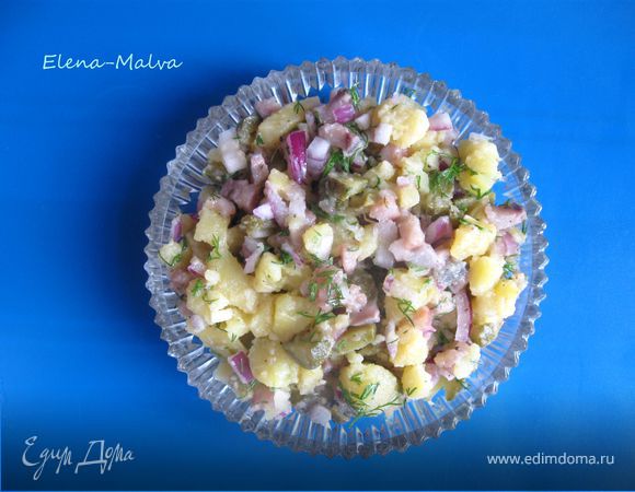салат с картошкой селедкой и солеными огурцами и маринованным луком | Дзен