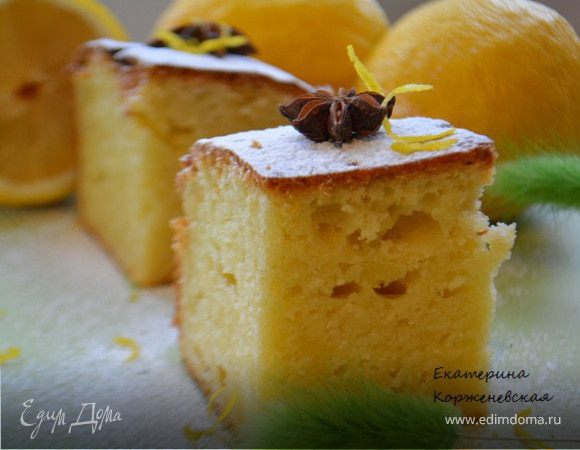 Творожный кекс с лимоном