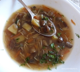Грибной суп из трех видов грибов
