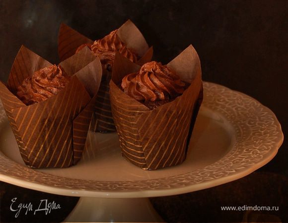 Шоколадные капкейки с крем чизом: рецепт с фото | Меню недели