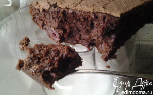 Рецепт Заварной шоколадный пирог с вишней