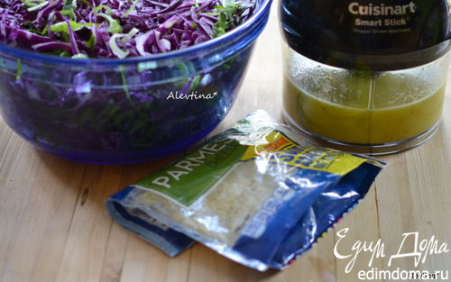 Рецепт Заправка лимонная и салат из красной капусты