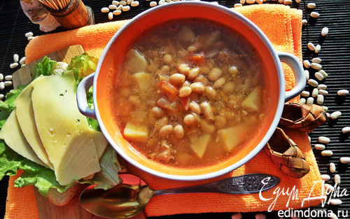 Рецепт Постный суп с фасолью и овощами