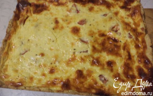 Рецепт Закусочный киш с творожно-сырной начинкой