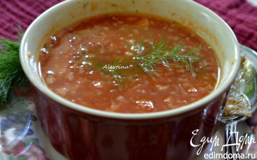 Рецепт Томатный суп с укропом