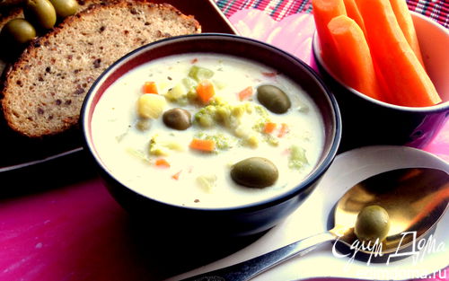 Рецепт Овощной сырный суп