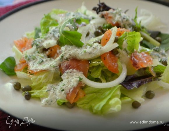 Салат с рыбой без майонеза - рецепты с фото