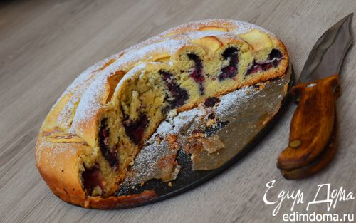 Рецепт Сдобный пирог с вишнями и маком