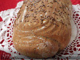Пшенично-ржаной хлеб с льняными семечками