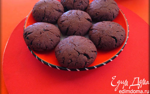 Рецепт Постное шоколадно-черничное (малиновое) печенье