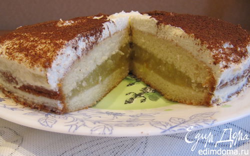 Рецепт Яблочный торт-пирог с корицей