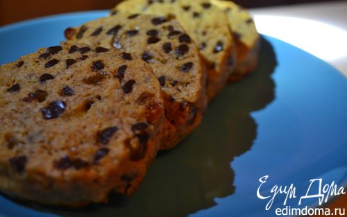 Рецепт Овсяное печенье с изюмом и кусочками шоколада