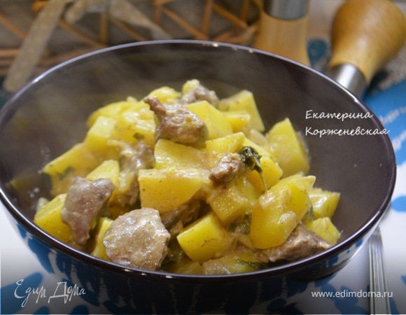 Куриная печень с картошкой - Рецепты в мультиварке Марины Петрушенко