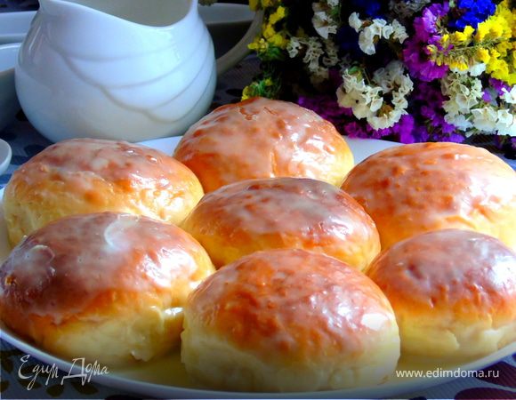 Сахарные булочки на кефире - простой и вкусный рецепт с пошаговыми фото