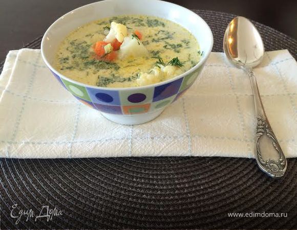 Простой и легкий суп из цветной капусты