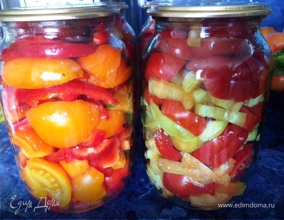 Салат из болгарского перца и помидоров на зиму: рецепт с фото