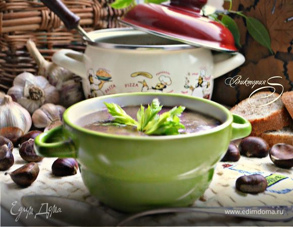 Тосканский грибной суп с каштанами