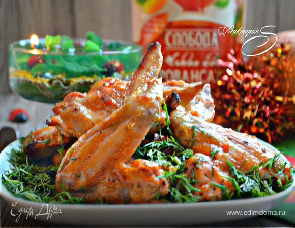 Хрустящие куриные крылышки в кукурузных хлопьях рецепт – Американская кухня: Закуски. «Еда»