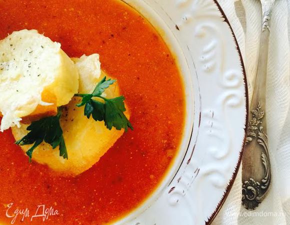 Ингредиенты для «Томатный суп с кальмарами»: