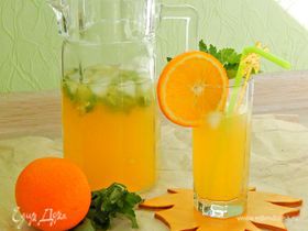 Апельсиновый напиток с мелиссой