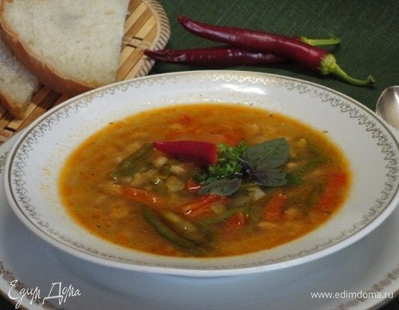 Ароматный суп с фаршем и булгуром