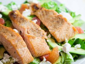 Салат с лососем и цитрусовыми