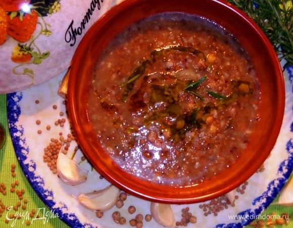 Наваристый суп из смеси бобовых и круп