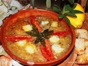 Запеченный овощной суп с горгонзолой и шалфеем