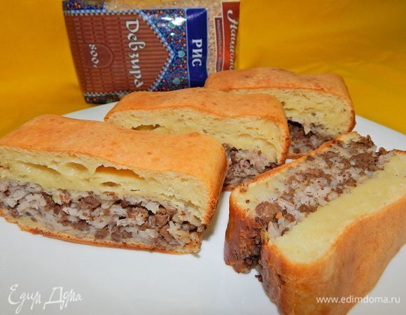 Пирог из жидкого теста с мясом — рецепт с фото пошагово
