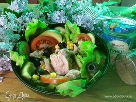 Витаминный салат с тунцом
