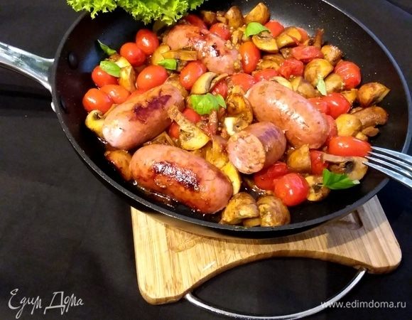 Жареные сосиски с луком – пошаговый рецепт приготовления с фото