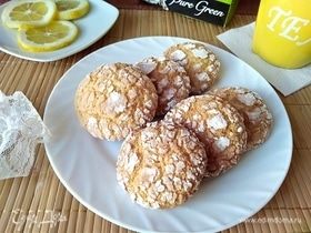 Лимонно-кокосовое печенье с трещинками