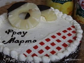 Бисквитный фасолевый торт с ананасами «Фрау Марта»